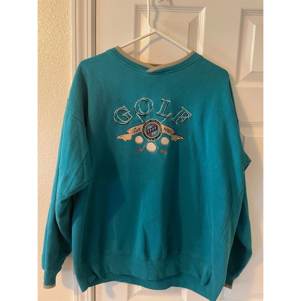 Vintage Great American Lakes Embroidered Golf Sweatshirt Women's Size Large